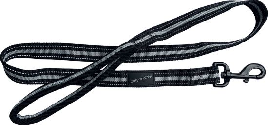 Sports Lead With Reflective Strip Black 1" x 48"