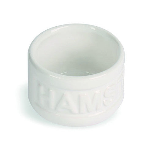 White Ceramic Hamster Bowl