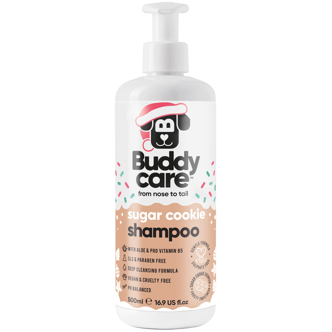 Buddy Care Dog Shampoo- Sugar Cookie - 500ml / 16.9 fl oz