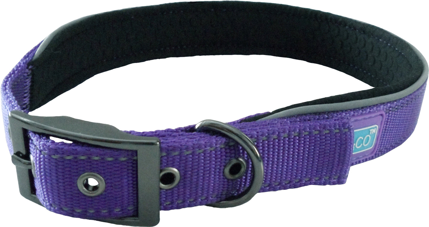 D&C Padded Purple Dog Collar Small