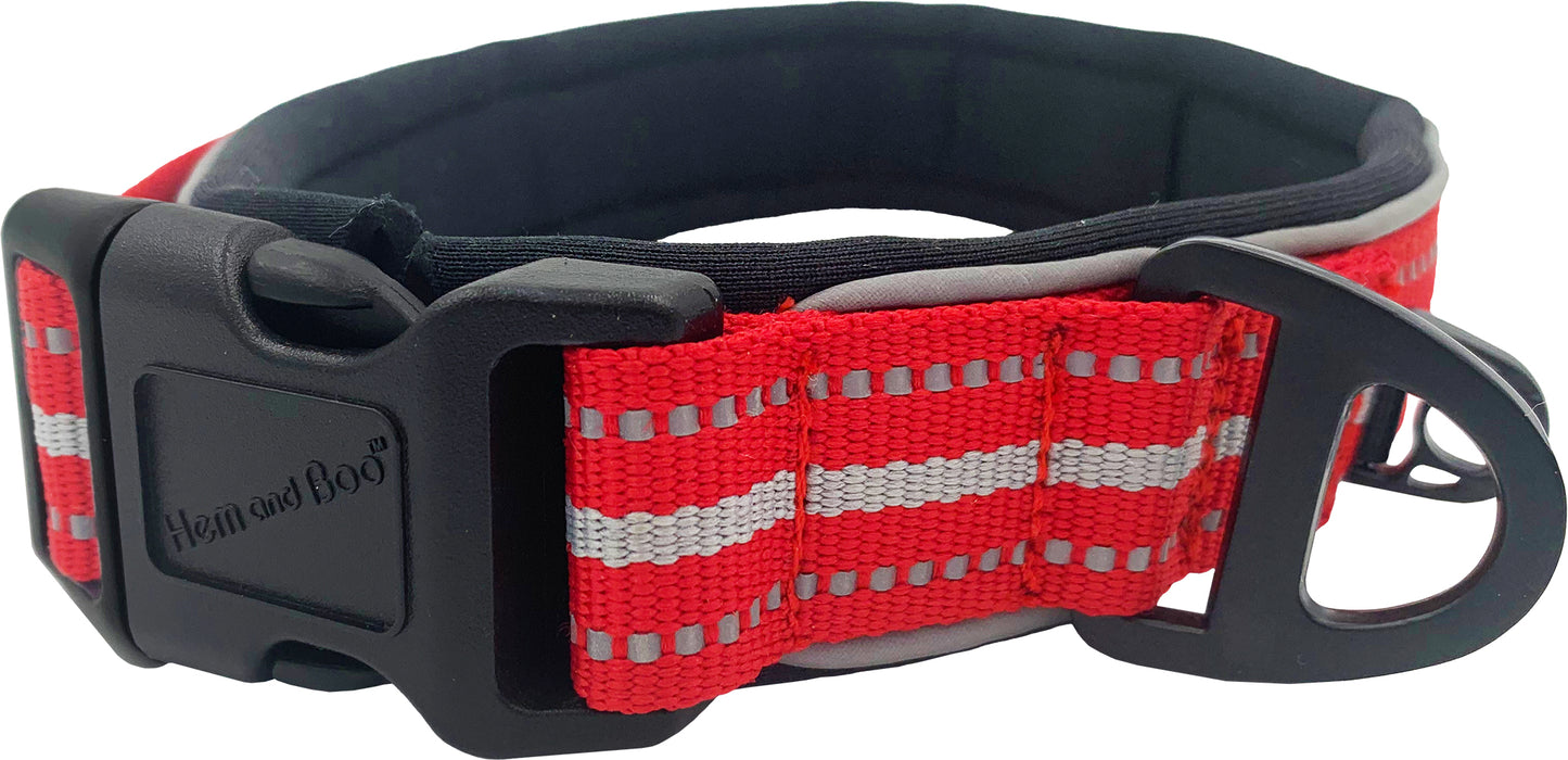 Hem Red Padded Sports Neo Collar - Medium/Large