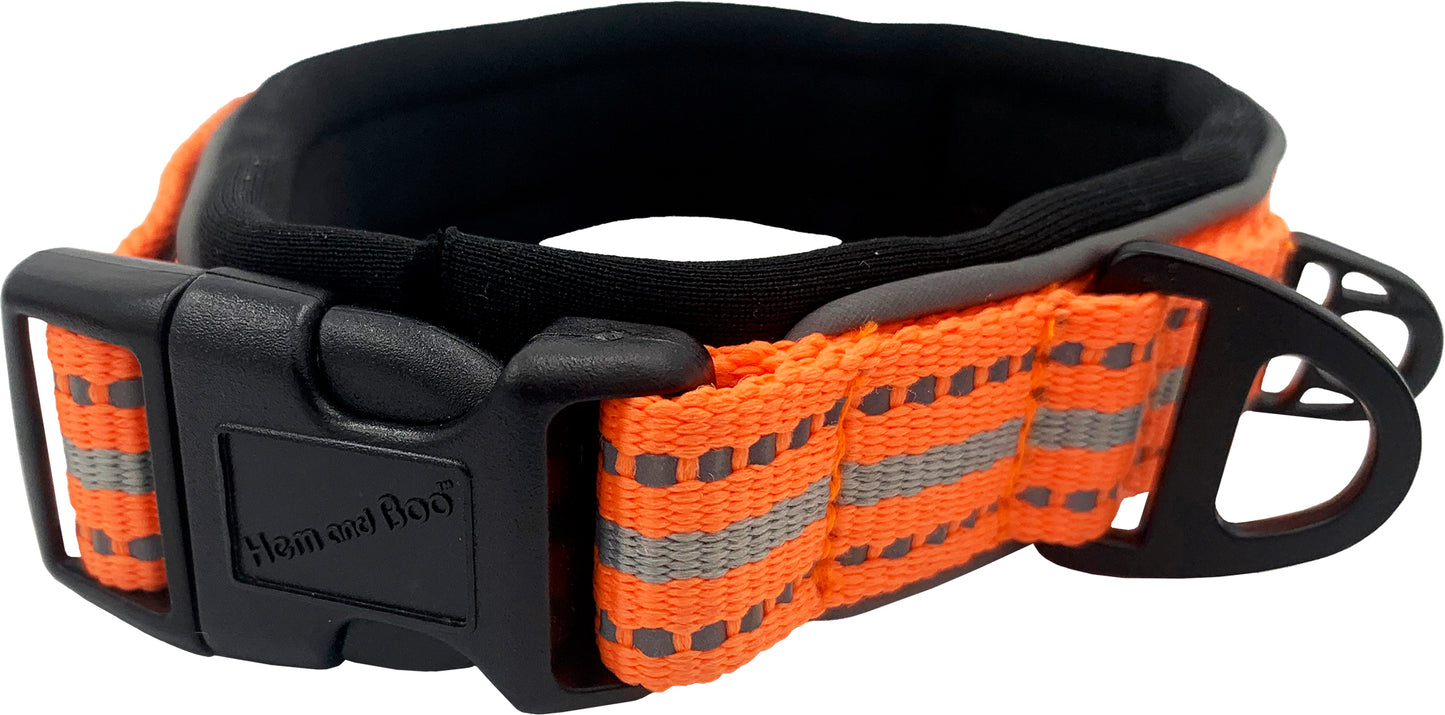 Hem Orange Padded Sports Neo Collar - Medium/Large
