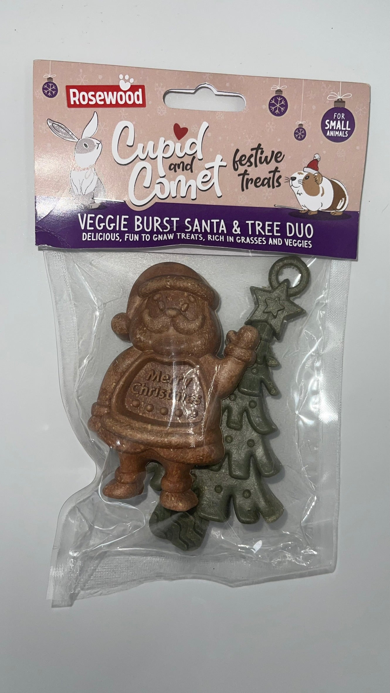 Veggie Burst Santa & Tree Duo Gnaw Treats for Small Animals NEW