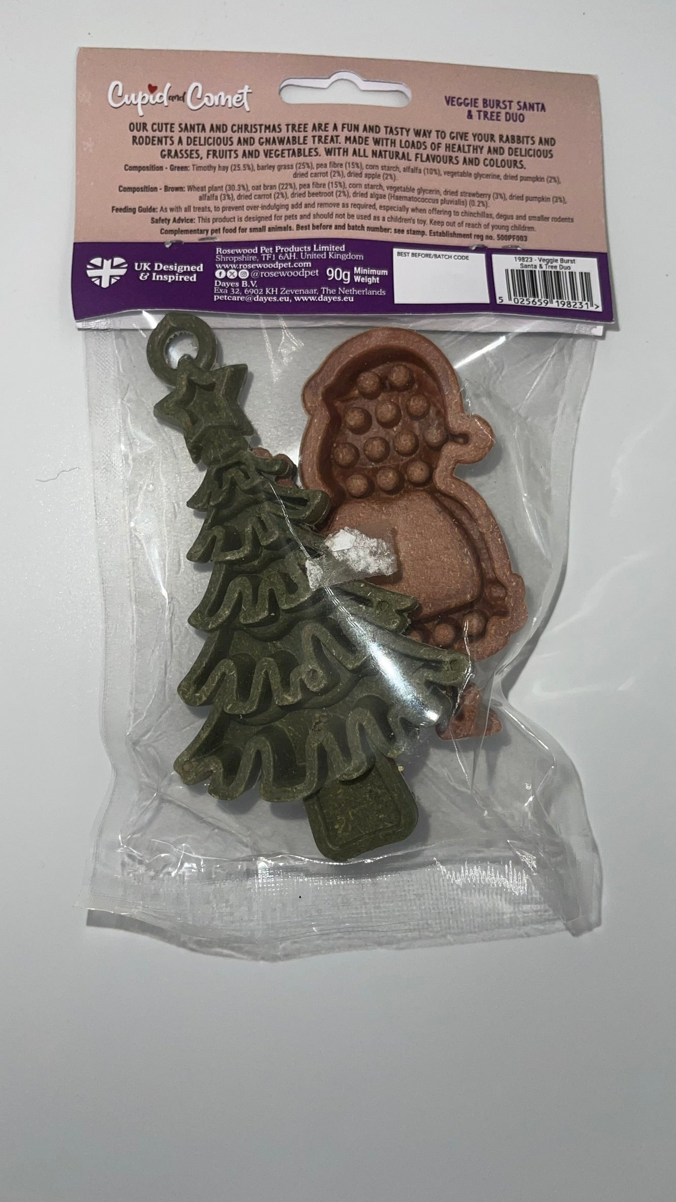 Veggie Burst Santa & Tree Duo Gnaw Treats for Small Animals NEW
