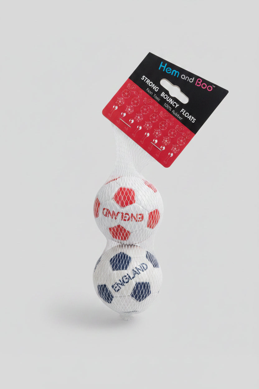 Rubber England Footballs 6cm - 2 pack