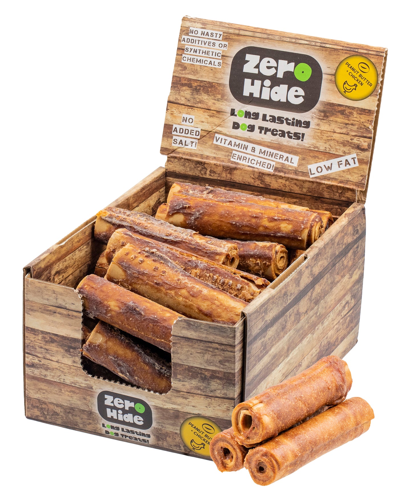 Peanut Butter Zero Hide Medium Chew 2.2kg with Display Box