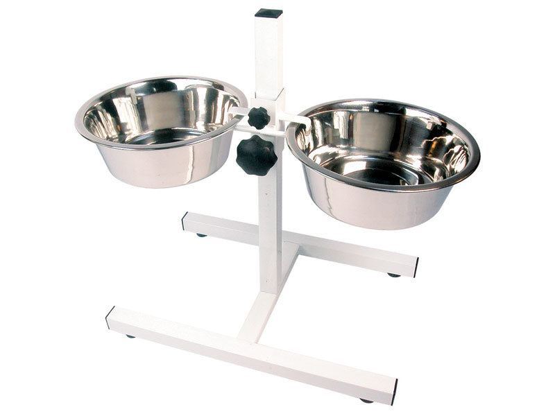 Adj Height Stand + 2 X 8" S/S Dish