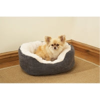 Grey Jumbo Cord/Plush Bed 48cm
