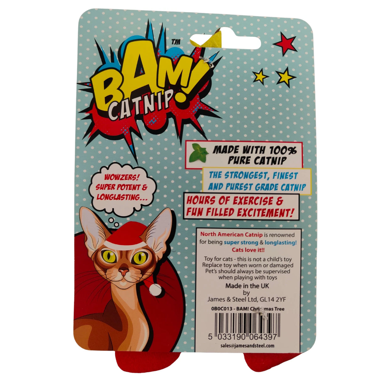 BAM! Christmas Tree Catnip Cat Toy Z