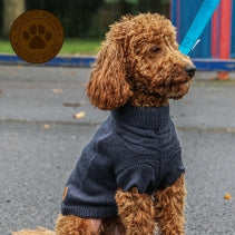 Ancol Cable Knit Jumper Navy Small DISC