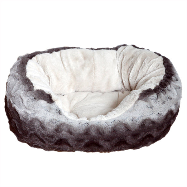 Grey & Cream Snuggle Bed 32"