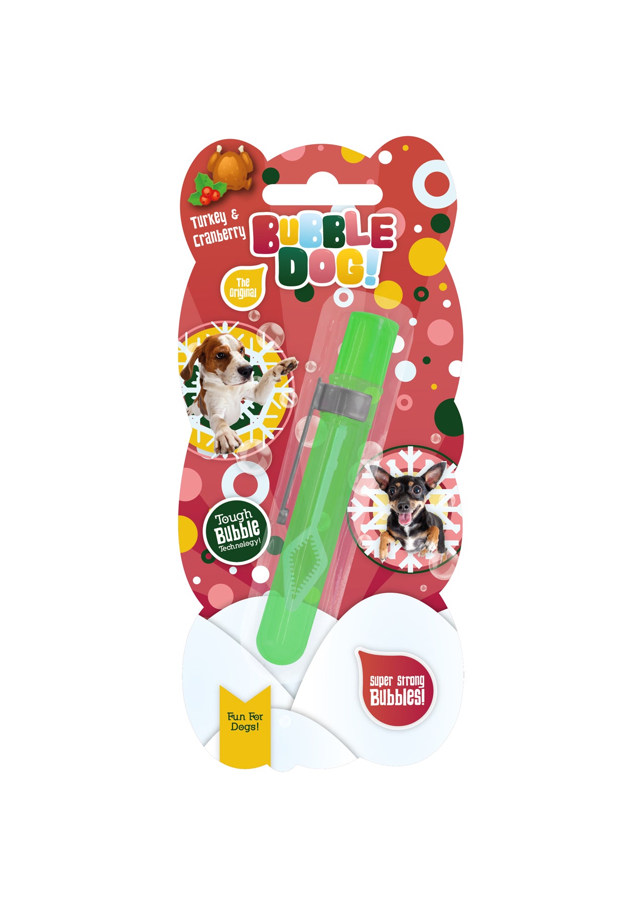 Turkey and Cranberry Christmas Dog Bubbles