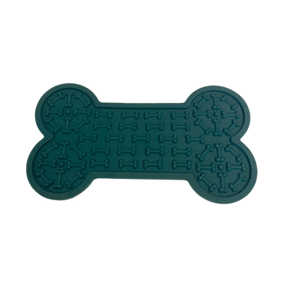 Pet Lick Mats-Silicone Bone Small Blue