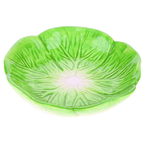 Green Leaf Ceramic Pet Bowl