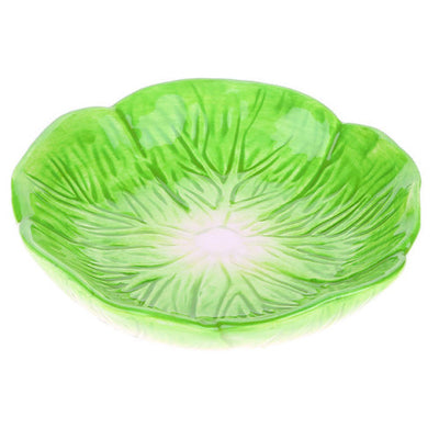 Green Leaf Ceramic Pet Bowl