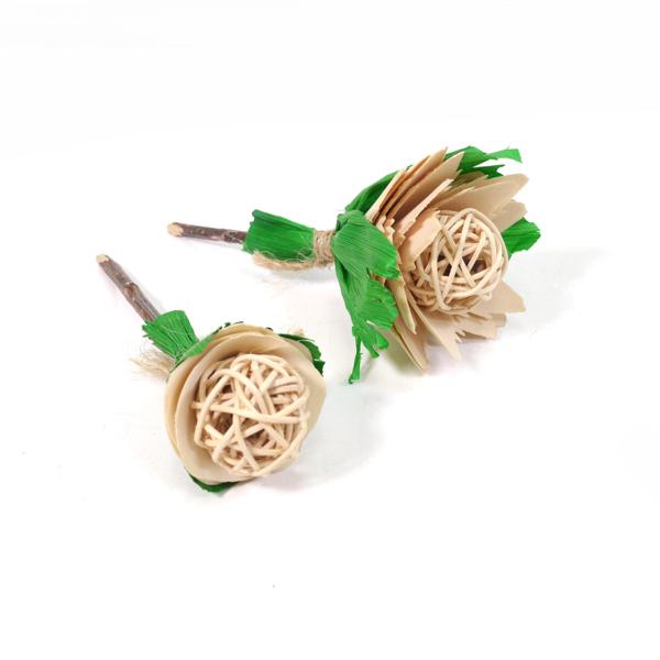 Rosewood  Boredom Breaker Small Animal Apple Stick Roses Toy/Treat