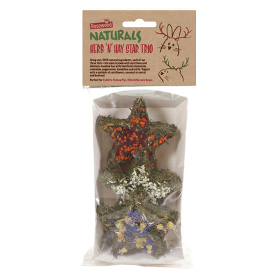 Small Animal Christmas - Natural Herb 'n' Hay Star Trio