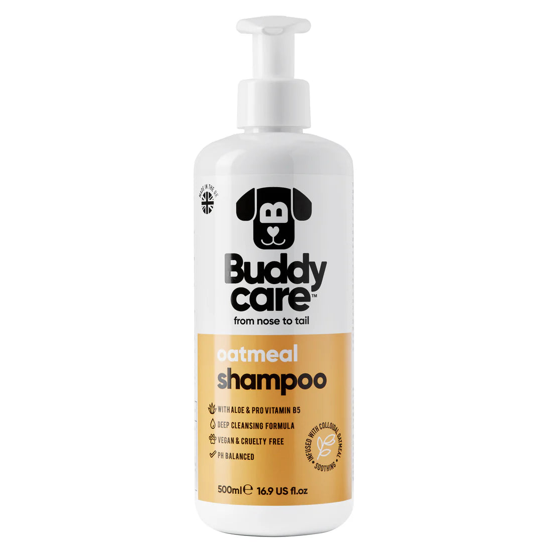 Buddy Care Dog Shampoo - Oatmeal - 500ml / 16.9 fl oz