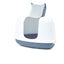 Nestor Corner Cat Loo W Filter: Wh/BlueStone