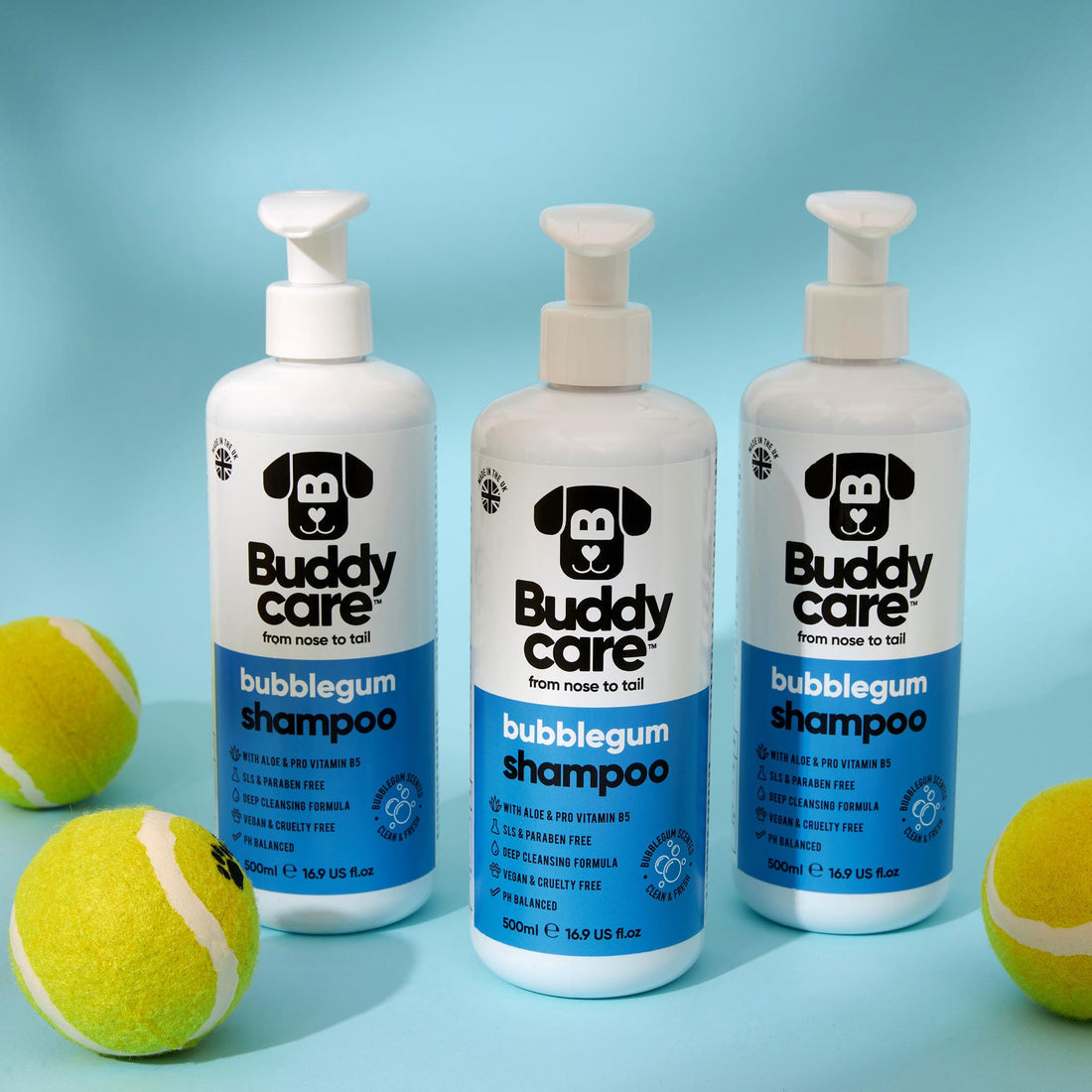 Buddy Care Dog Shampoo - Bubblegum - 500ml / 16.9 fl oz