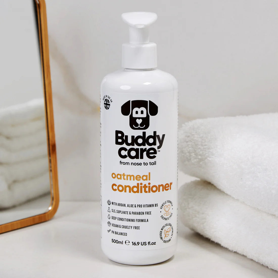 Buddy Care Dog Conditioner - Oatmeal - 500ml / 16.9 fl oz