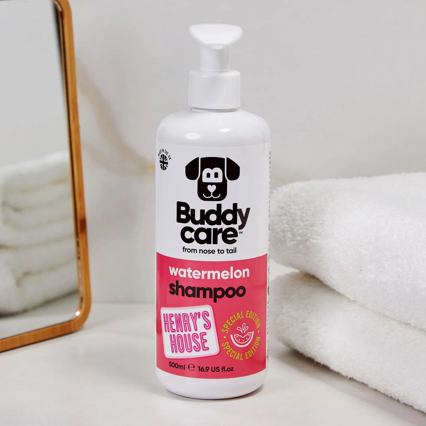 Buddy Care Dog Shampoo - Watermelon - 500ml / 16.9 fl oz