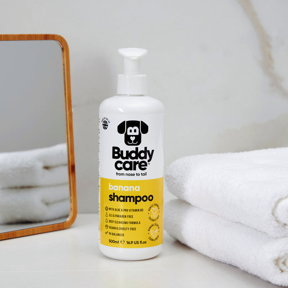 Buddycare Dog Shampoo - Banana - 500ml / 16.9 fl oz