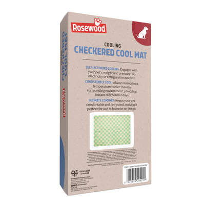 Green Checkered Cool Mat - Medium