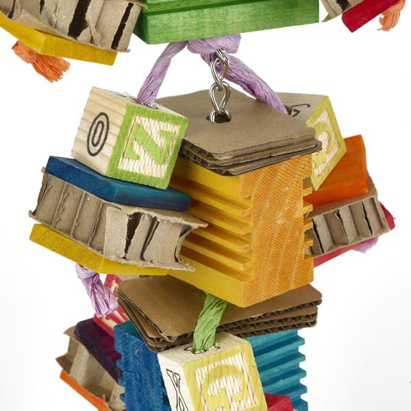 Rosewood Boredom Breaker Groovy Blocks Bird Toy