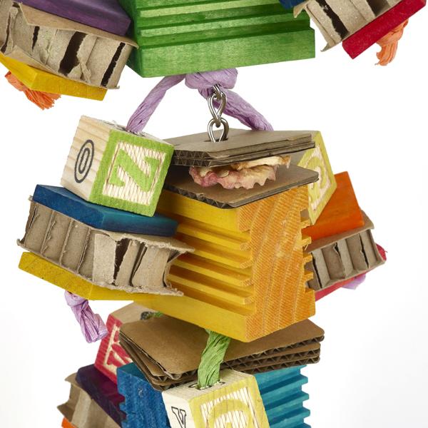 Rosewood Boredom Breaker Groovy Blocks Bird Toy