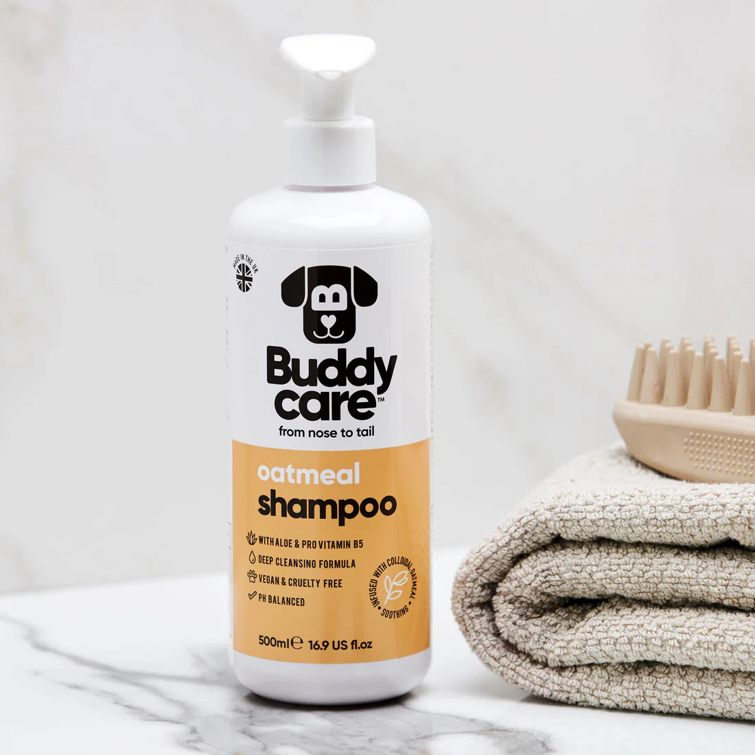 Buddy Care Dog Shampoo - Oatmeal - 500ml / 16.9 fl oz