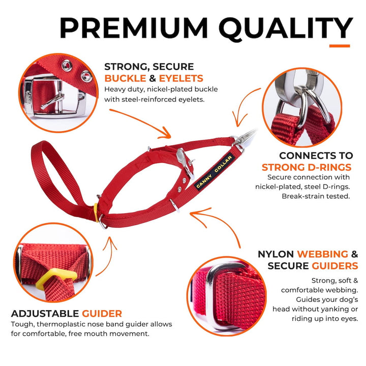 Canny Collar No-Pull Dog Headcollar - Red – Size 5