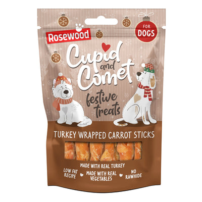 Rosewood Turkey Wrapped Carrot Sticks Dog Treat 100g