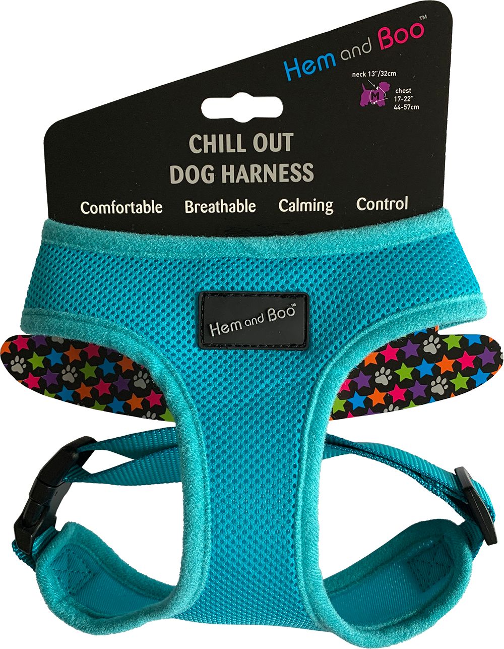 Hem&Boo Soft Mesh Harness XSmall Aqua