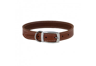 Ancol Classic Tan Leather Dog Collar 20-26cm Size 1
