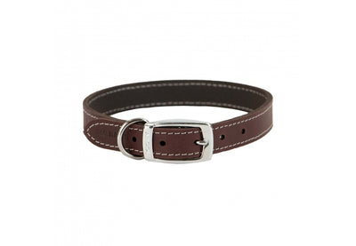 Ancol Classic Oxblood Leather Dog Collar 20-26cm Size 1
