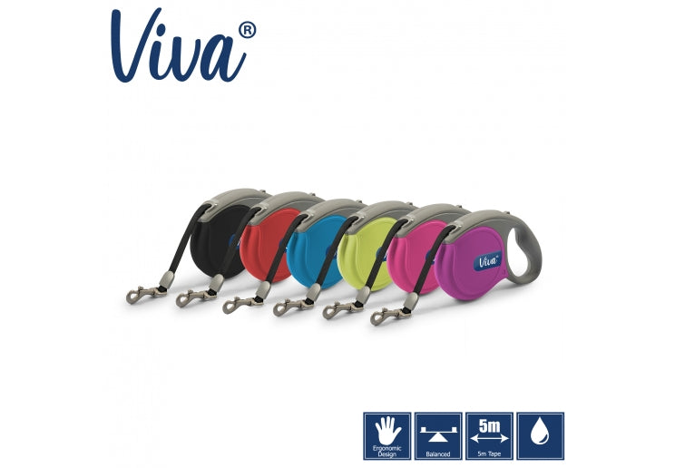 Medium Viva Red Retractable Lead