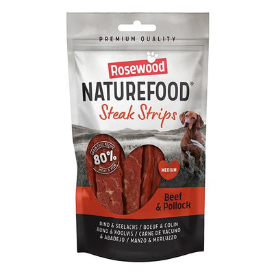 Naturefood Dog Treats - Steak Strips Beef 100g