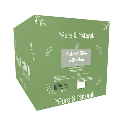 Pure and Natural Rabbit Skin with Hair 1kg/15cm