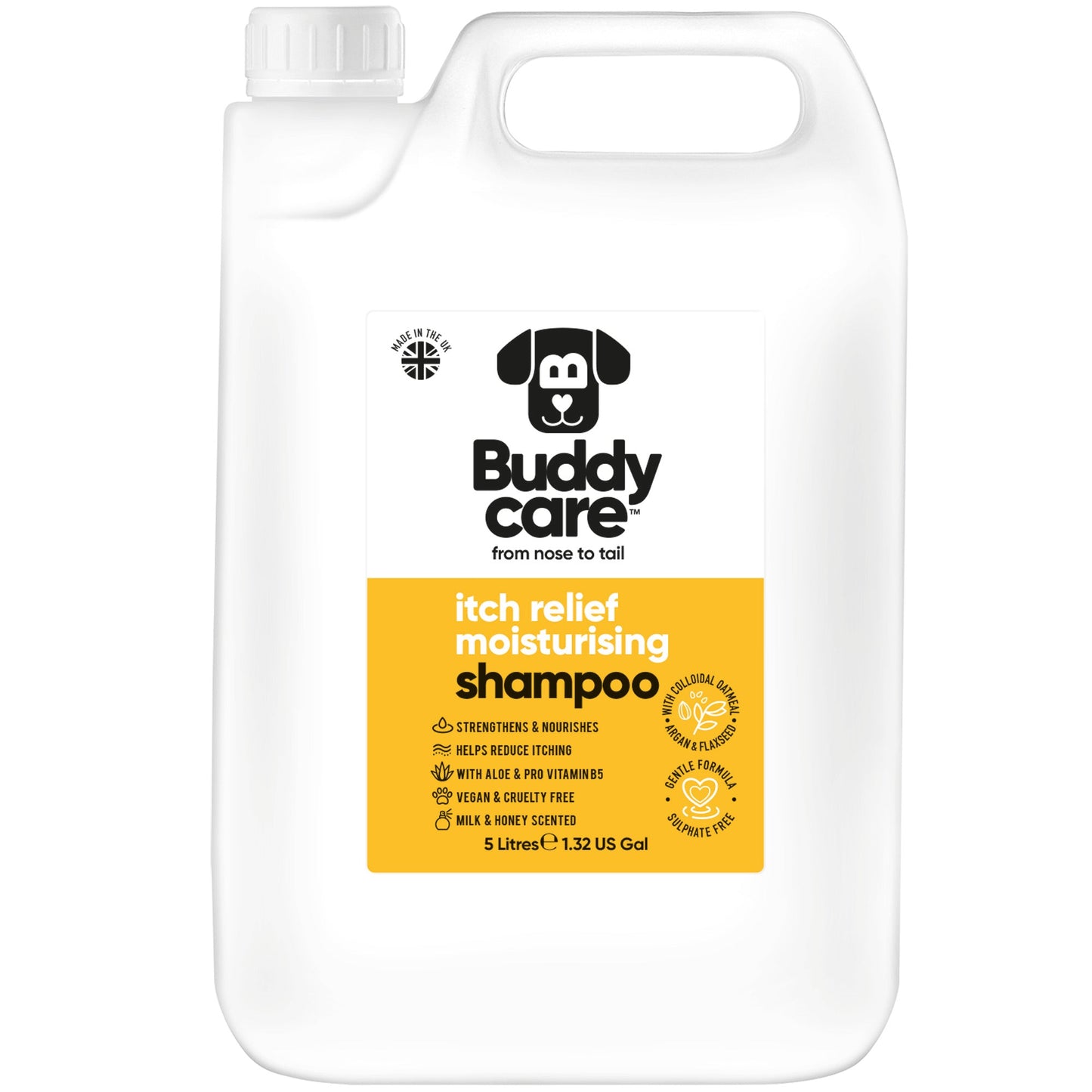 Buddycare Itch Relief Milk & Honey - Dog Shampoo - 5L