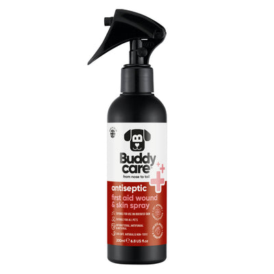 Buddy Care Pet Antiseptic First Aid Wound & Skin Spray - 200ml / 6.76 fl oz