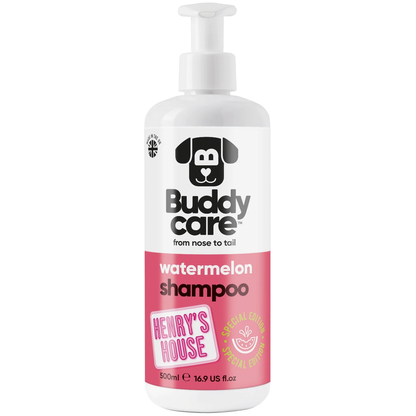 Buddy Care Dog Shampoo - Watermelon - 500ml / 16.9 fl oz