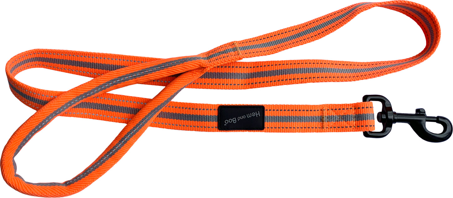 Sports Lead With Reflective Strip Orange 1" x 48"