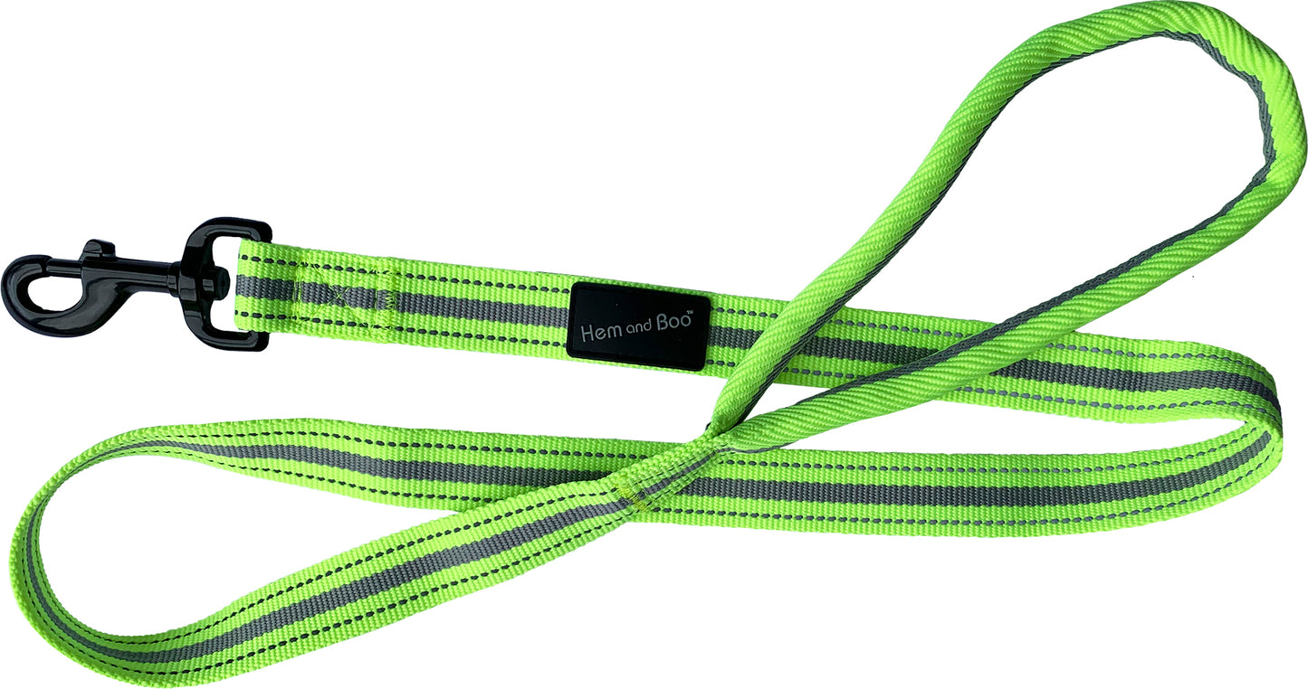 Sports Lead With Reflective Strip Lime 1" x 48"