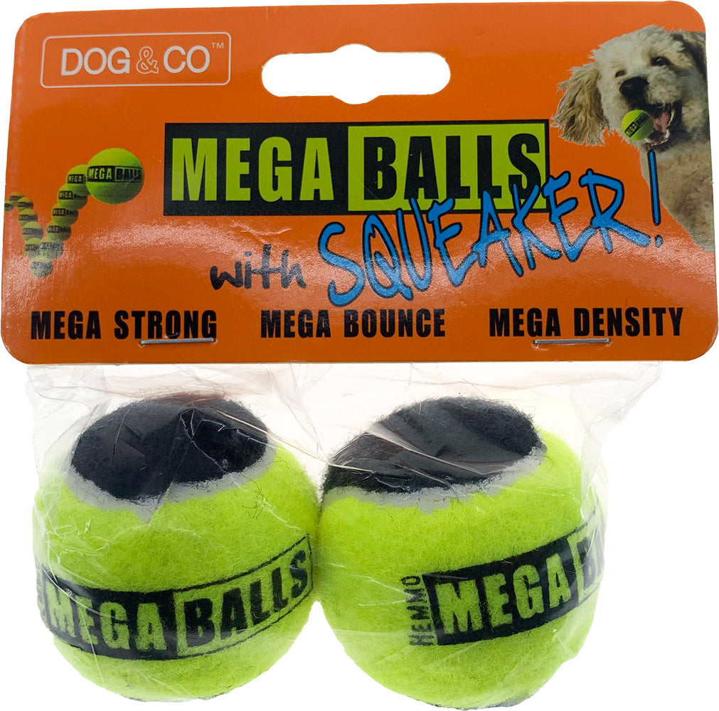 1.8" Mega Squeaky Balls Pack of 2