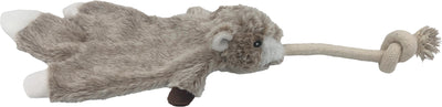 Flatty Plush Rat with Rope and Ball in head