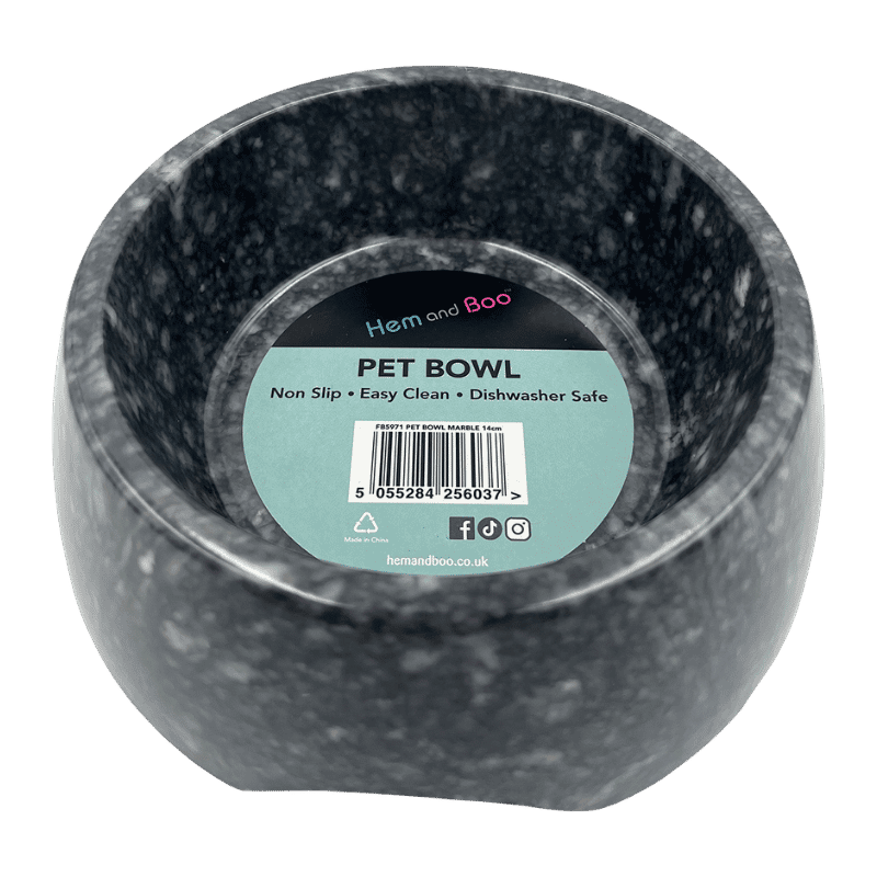 Hem&Boo Easy Clean Pet Bowl Marble 14cm