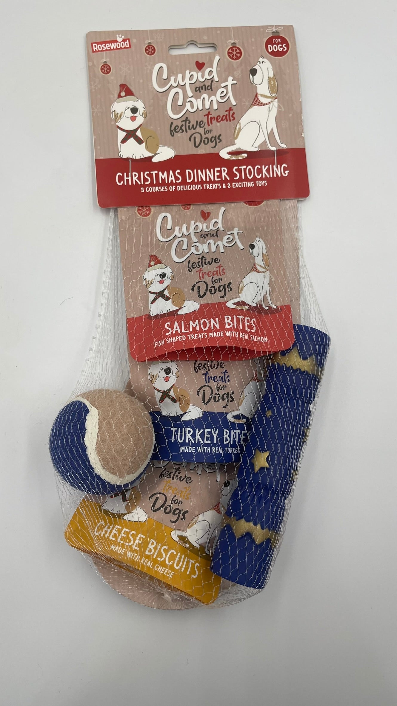 Rosewood Christmas Dinner Stocking Gift for Dogs NEW