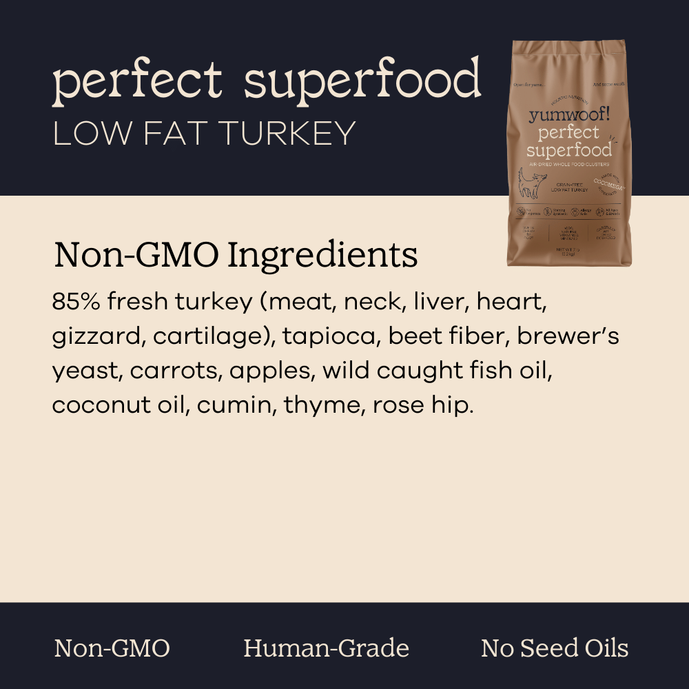 Yumwoof! Low Fat Turkey Air Dried Dog Superfood - 400g