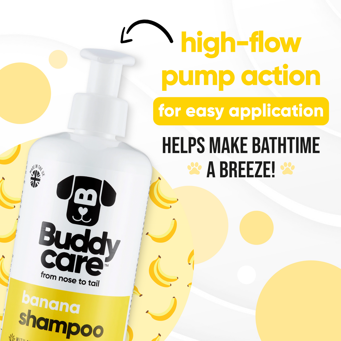 Buddycare Dog Shampoo - Banana - 500ml / 16.9 fl oz